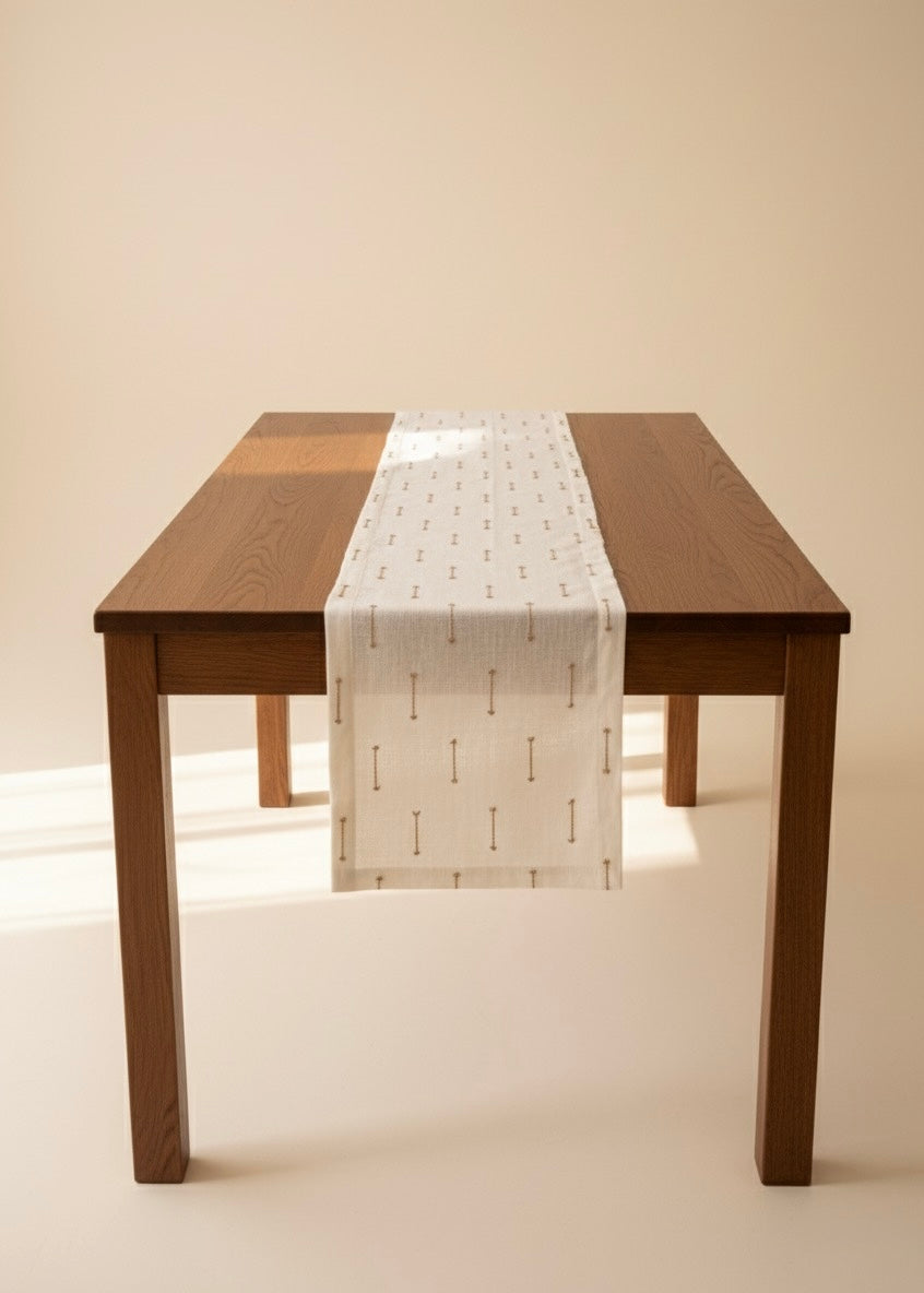linen blend table runner