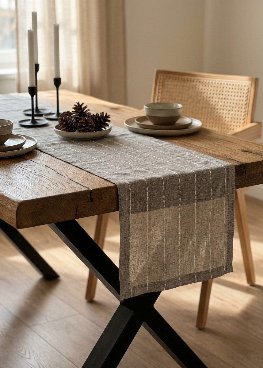 Striped table runner